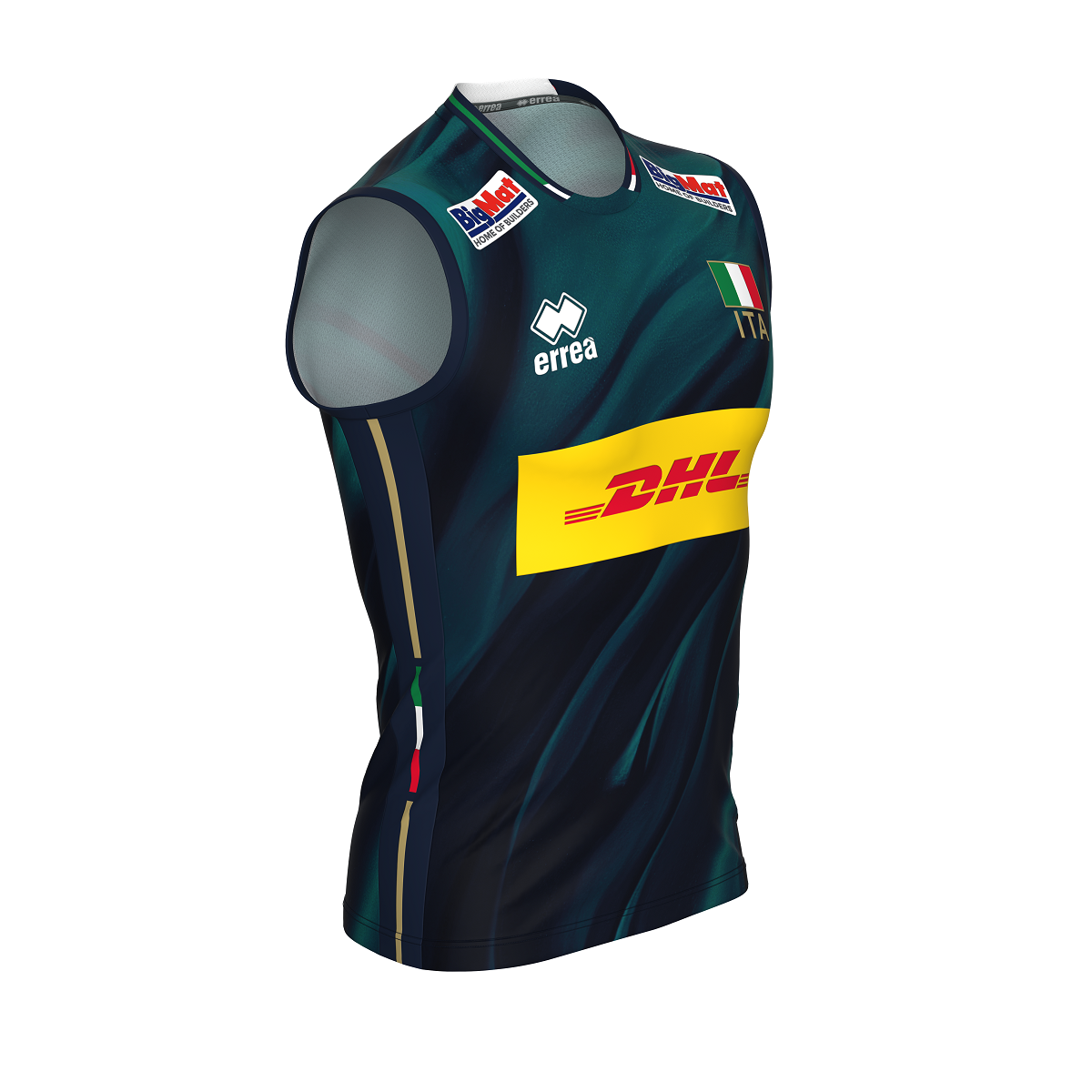 ERREA' MAGLIA NAZIONALE ITALIANA VOLLEY 3^MG GARA UNISEX PETROLIO BLU