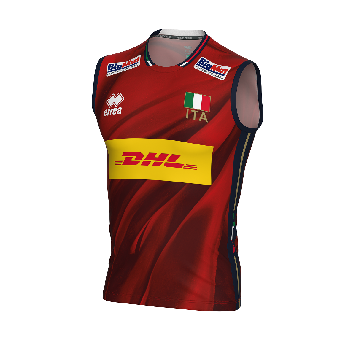 ERREA' MAGLIA NAZIONALE ITALIANA VOLLEY 4^MG GARA UNISEX AMARANTO BLU