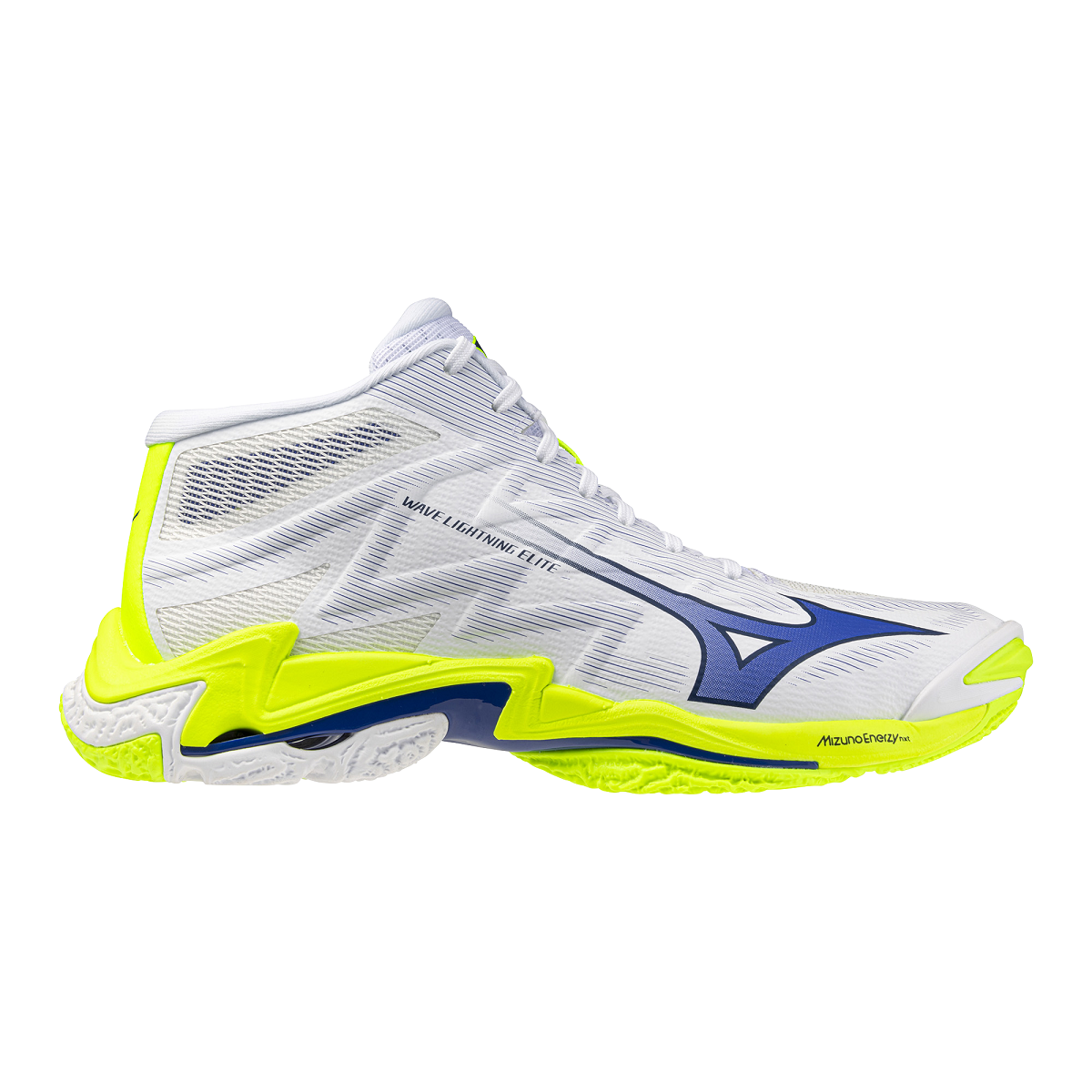 MIZUNO WAVE LIGHTNING ELITE MID WHITE LIGHTY ELLOW DAZZLING BLU