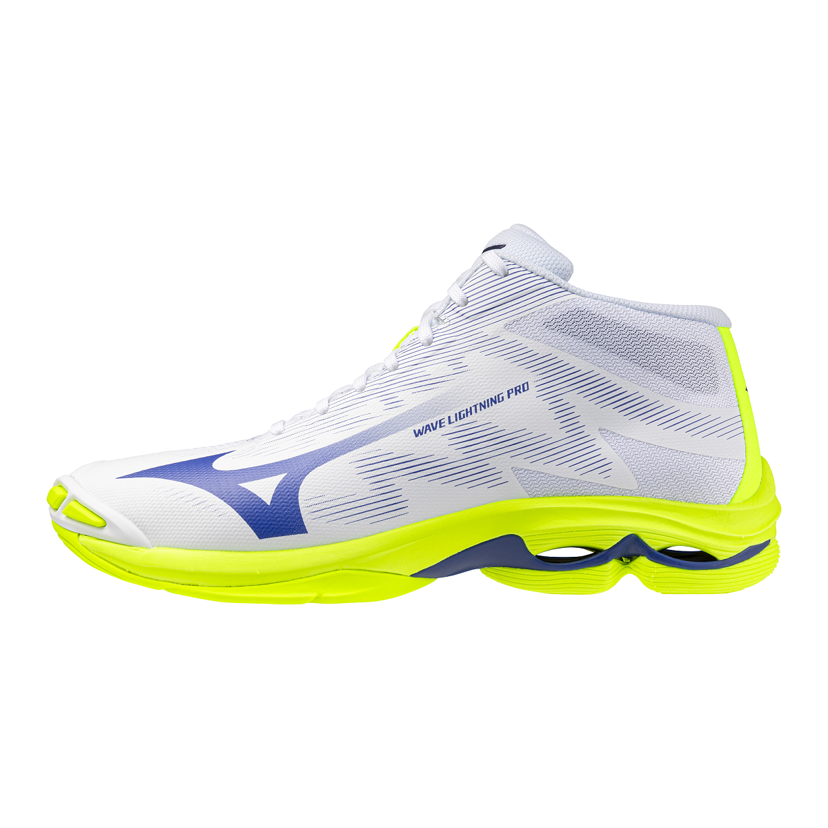 MIZUNO WAVE LIGHTNING PRO MID WHITE LIGHTY ELLOW DAZZLING BLU
