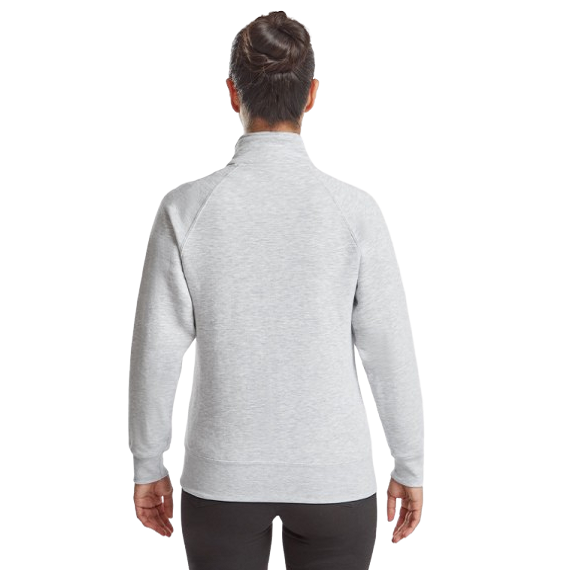 FELPA ZIP LUNGA DONNA GRIGIO  RETRO