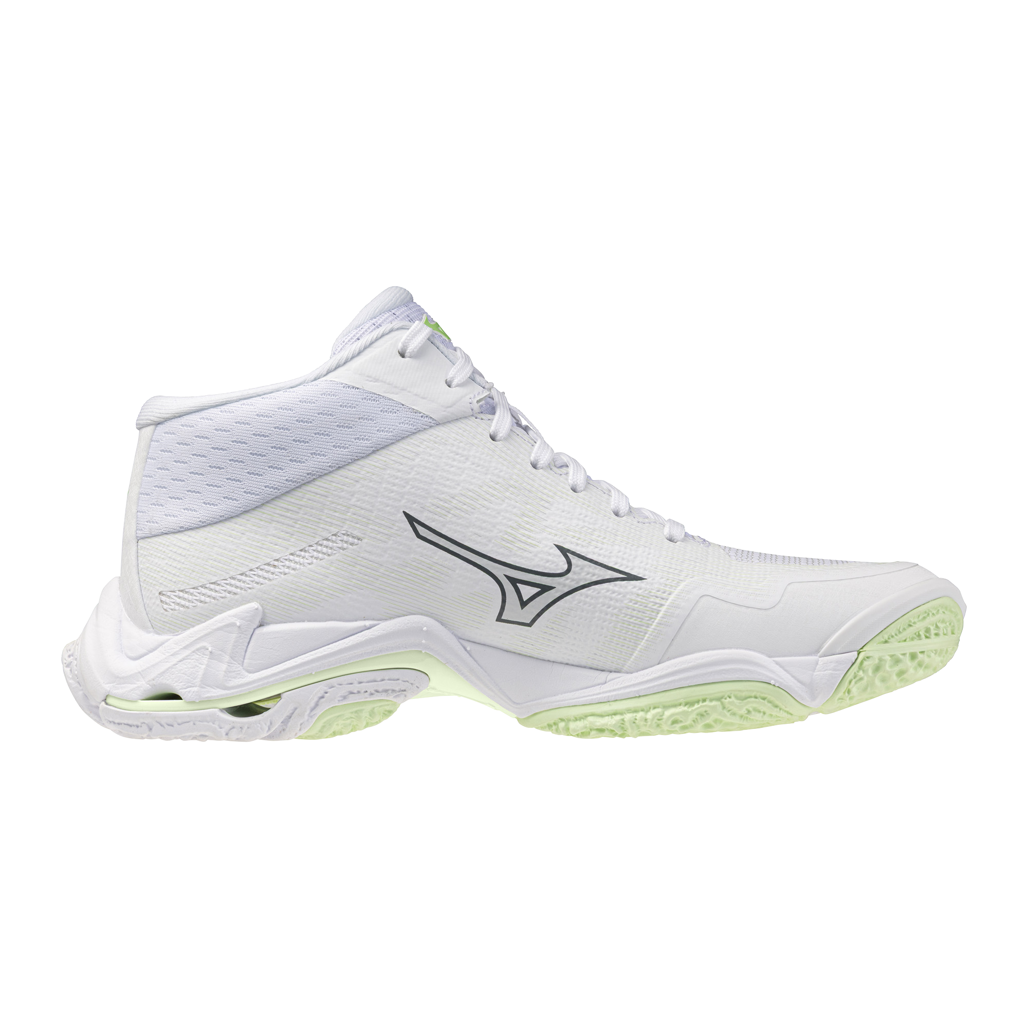 MIZUNO WAVE LIGHTNING ELITE MID W WHITE BALSAM GREEN AMBROSIA